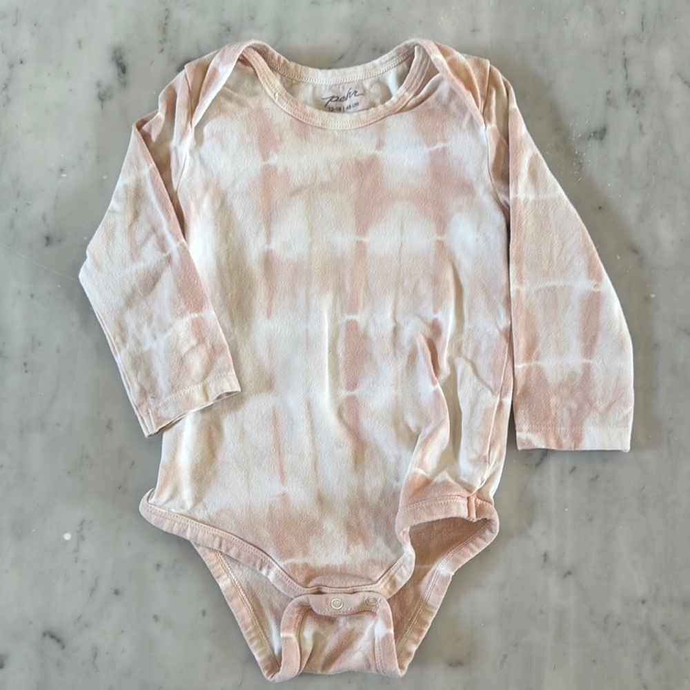 Pehr Girls Pink Tie-Dye Onesie - 12/18 month